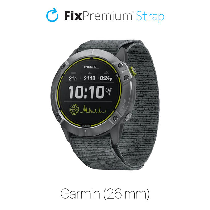 Λουράκι Νάιλον για Garmin (26mm) | grey | FixPremium