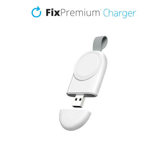 Φορητός Φορτιστής USB για Apple Watch | Λευκό | White | FixPremium