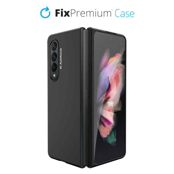 Θήκη σιλικόνης για Samsung Z Fold 3, Μαύρο, Black, FixPremium