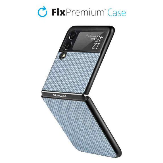 Θήκη Carbon για Samsung Z Flip 3, Μπλε, Blue, FixPremium