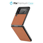 Θήκη Carbon για Samsung Z Flip 3, Καφέ, Brown, FixPremium