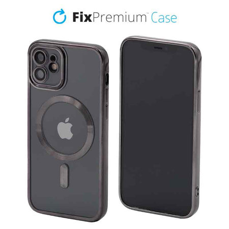 Θήκη Crystal s MagSafe για iPhone 12 | Μαύρο | Black | FixPremium