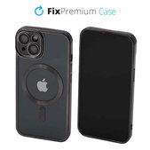 Θήκη Crystal s MagSafe για iPhone 13 & 14, Μαύρο, Black, FixPremium