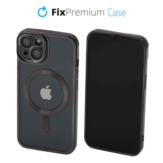 Θήκη Crystal s MagSafe για iPhone 13 & 14, Μαύρο, Black, FixPremium
