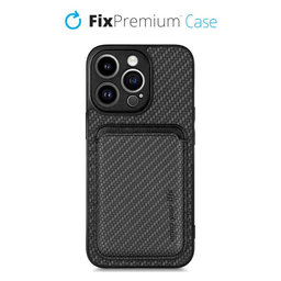 Θήκη Carbon s MagSafe Wallet για iPhone 14 Pro | Μαύρο | Black | FixPremium