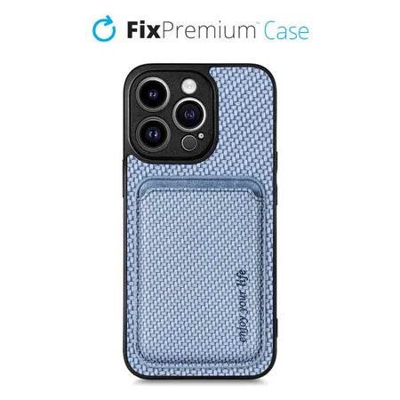 Θήκη Carbon s MagSafe Wallet για iPhone 14 Pro Max | Μπλε | Blue | FixPremium