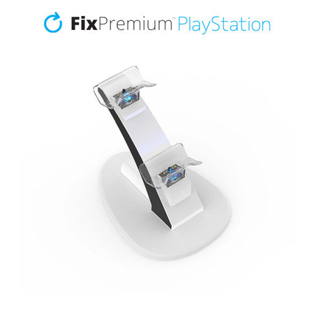 Βάση Φόρτισης USB-C για 2x PS5 DualSense | Λευκό | White | FixPremium