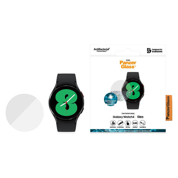 Σκληρυμένο γυαλί Flat Glass AB για Samsung Galaxy Watch 4 40 mm, Διάφανο, PanzerGlass