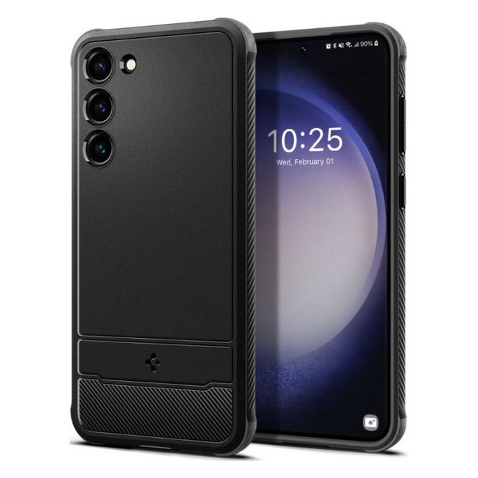 Θήκη Rugged Armor για Samsung S23+ | Matte Black | Spigen