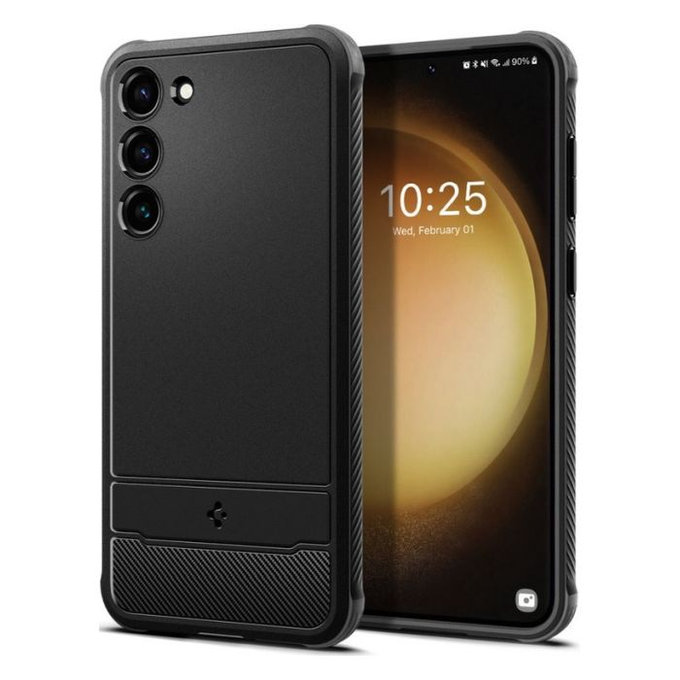 Θήκη Rugged Armor για Samsung S23 | Matte Black | Spigen