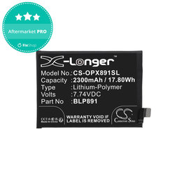 Battery για Oppo A52 | A72 | A92 | Find X5 | BLP891 | 2300mAh | HQ
