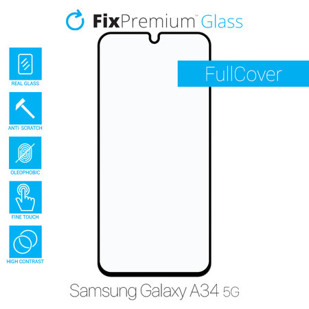 FullCover Glass - Προστατευτικό Γυαλί για Samsung A34 5G | FixPremium