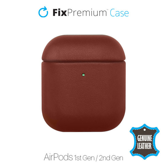 Δερμάτινη Θήκη για AirPods 1 & 2, Καστανός, Brown, FixPremium