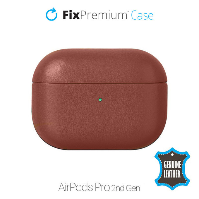 Δερμάτινη Θήκη για AirPods Pro 2, Καστανός, Brown, FixPremium