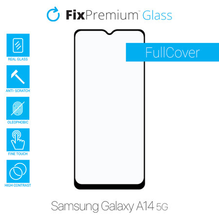 FullCover Glass - Προστατευτικό Γυαλί για Samsung A14 5G | FixPremium