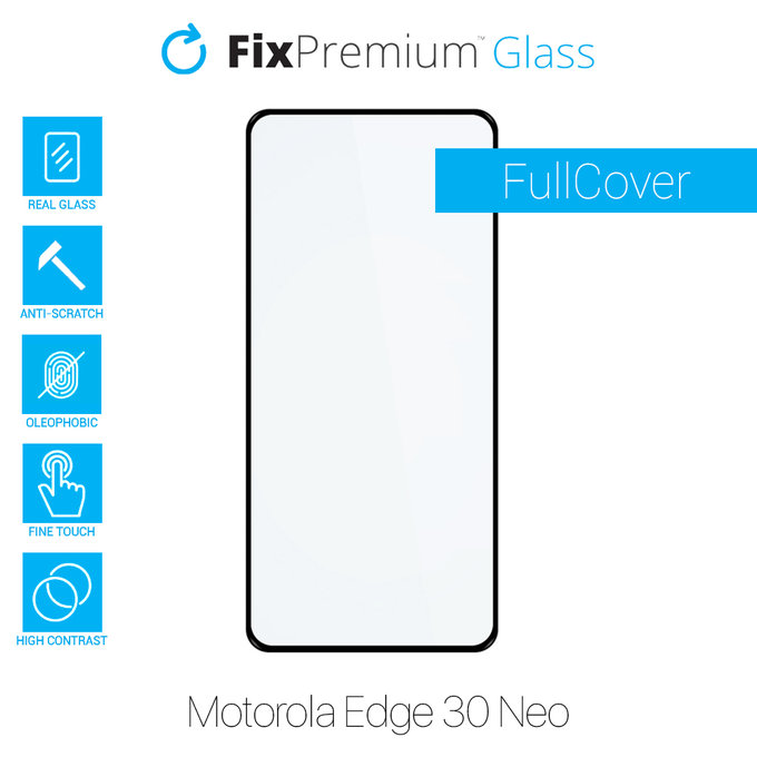 FullCover Glass - Προστατευτικό Γυαλί για Motorola Edge 30 Neo | FixPremium