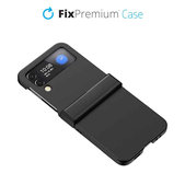 Θήκη σιλικόνης για Samsung Z Flip 4, Μαύρο, Black, FixPremium