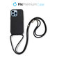 Θήκη σιλικόνης με Σχοινί για iPhone 13 Pro, Μαύρο, Black, FixPremium