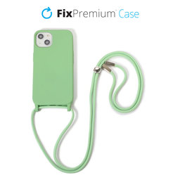 Θήκη Silicon με Σχοινί για iPhone 13 & 14 | Πράσινο | Green | FixPremium