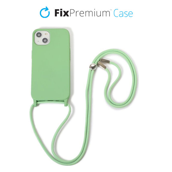 Θήκη σιλικόνης με Σχοινί για iPhone 13 & 14, Πράσινο, Green, FixPremium