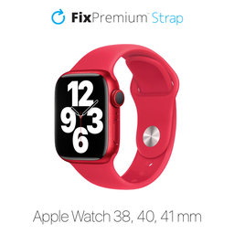 Σιλικόνης Λουράκι για Apple Watch | 38mm | 40mm | 41mm | Κόκκινο | Red | FixPremium