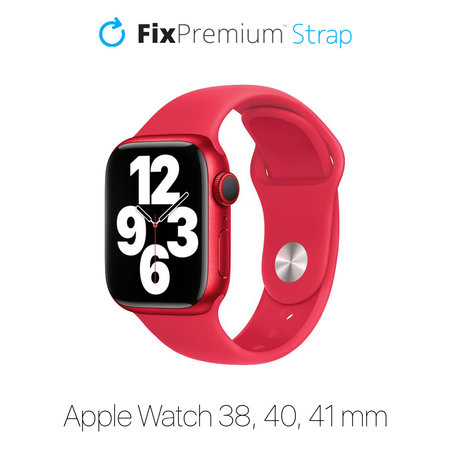 Σιλικόνης Λουράκι για Apple Watch | 38mm | 40mm | 41mm | Κόκκινο | Red | FixPremium