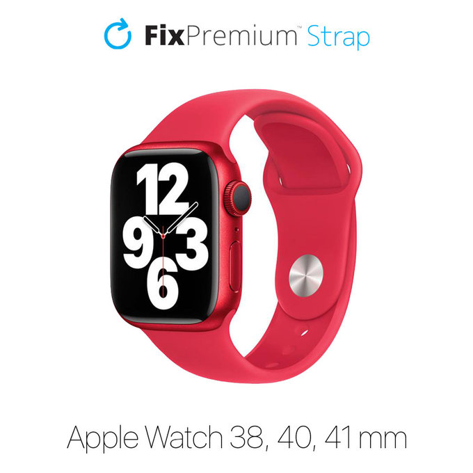 Σιλικόνης Λουράκι για Apple Watch | 38mm | 40mm | 41mm | Κόκκινο | Red | FixPremium