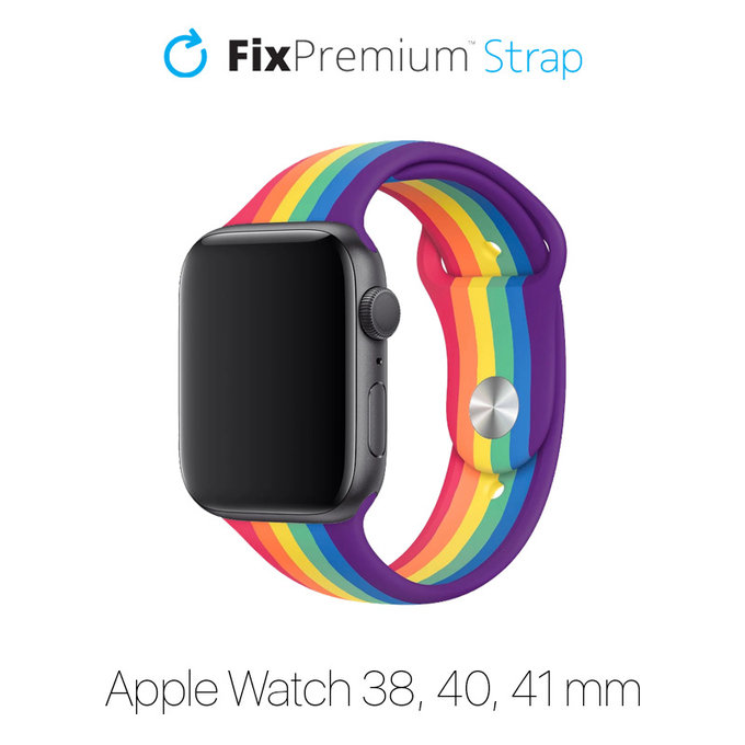 Σιλικόνης Λουράκι για Apple Watch | 38mm | 40mm | 41mm | Pride | FixPremium