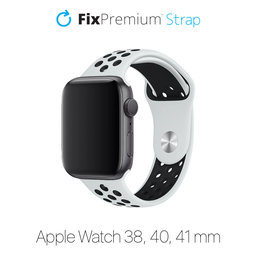 Σιλικόνης Αθλητικό Λουράκι για Apple Watch | 38mm | 40mm | 41mm | Λευκό | White | FixPremium