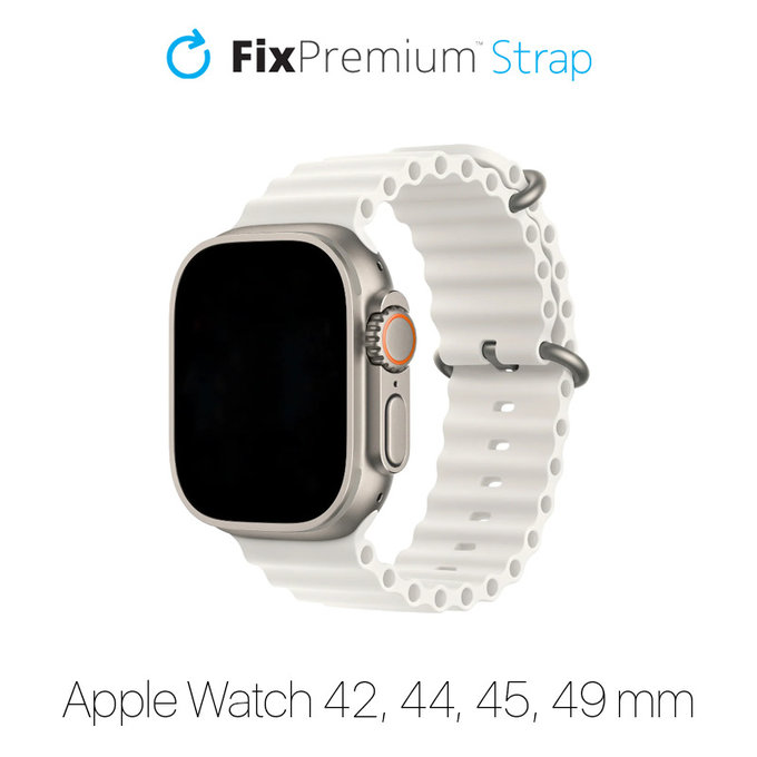 Λουράκι Ocean Loop για Apple Watch | 42mm | 44mm | 45mm | 49mm | Λευκό | White | FixPremium