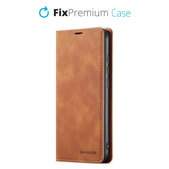 Θήκη για επαγγελματικό πορτοφόλι για iPhone 14 Plus, Καφέ, Brown, FixPremium