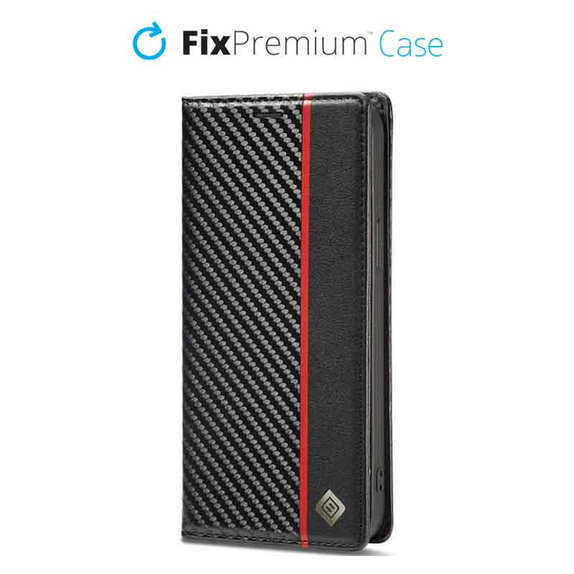Θήκη Carbon Πορτοφόλι για Samsung S23 Plus, Μαύρο, Black, FixPremium