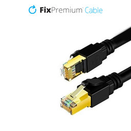 Καλώδιο Ethernet - RJ45 / RJ45 (1m) | Μαύρο | Black | FixPremium
