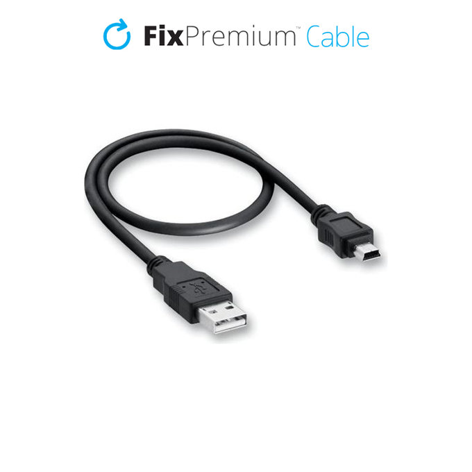 Καλώδιο Mini-USB / USB (1m) | Μαύρο | Black | FixPremium