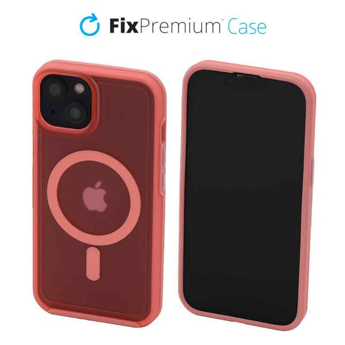 Θήκη Clear με MagSafe για iPhone 14 | Peach Pink | FixPremium