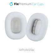 Ανταλλακτικά Μαξιλαράκια Υφασμάτινα για Apple AirPods Max, Λευκό, White, FixPremium