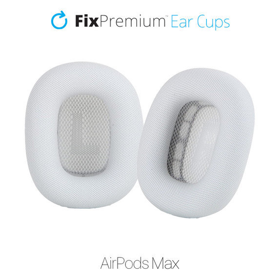 Ανταλλακτικά Μαξιλαράκια Υφασμάτινα για Apple AirPods Max, Λευκό, White, FixPremium