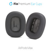 Ανταλλακτικά Μαξιλαράκια Υφασμάτινα για Apple AirPods Max, Διαστημικό Γκρι, Space Gray, FixPremium