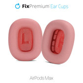 Ανταλλακτικά Μαξιλαράκια Υφασμάτινα για Apple AirPods Max, Κόκκινο, Red, FixPremium