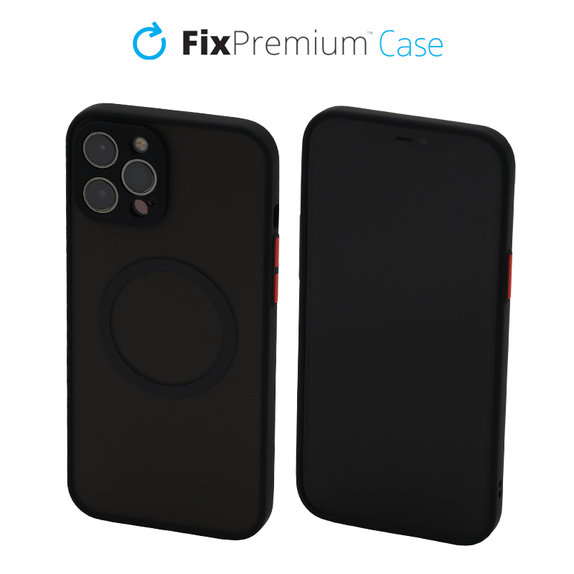 Θήκη Matte με MagSafe για iPhone 12 Pro Max, Μαύρο, Black, FixPremium
