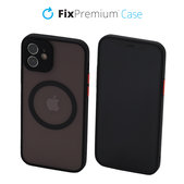 Θήκη Matte με MagSafe για iPhone 12, Μαύρο, Black, FixPremium