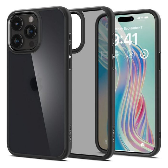 Θήκη Ultra Hybrid για iPhone 15 Pro Max, Frost Black, Spigen