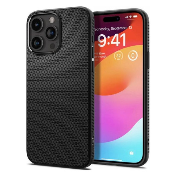 Θήκη Liquid Air για iPhone 15 Pro, Matte Black, Spigen