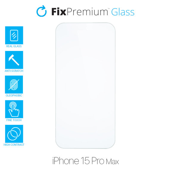 Προστατευτικό Γυαλί για iPhone 15 Pro Max, FixPremium