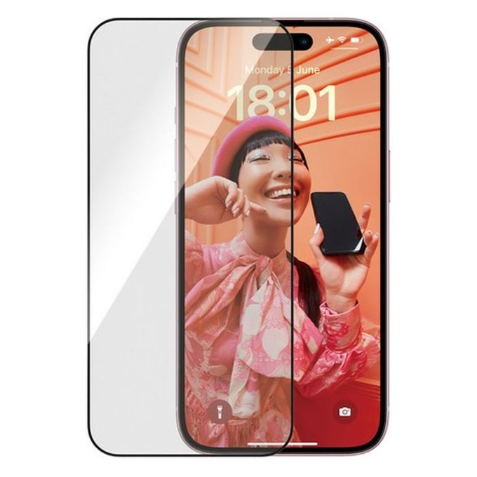 Προστατευτικό Γυαλί Re:fresh UWF με εφαρμοστή για iPhone 15 | Μαύρο | Black | PanzerGlass