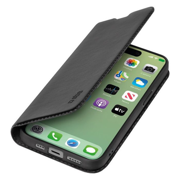 Θήκη Βιβλίο Πορτοφόλι Lite για iPhone 15 Pro Max, Μαύρο, Black, SBS