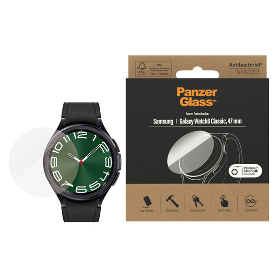 Σκληρυμένο γυαλί Flat Glass AB για Samsung Galaxy Watch6 47 mm, Διάφανο, PanzerGlass
