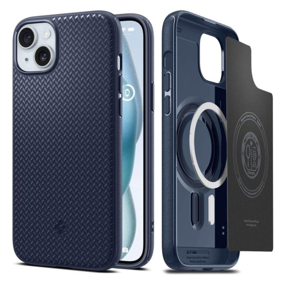 Θήκη Mag Armor με MagSafe για iPhone 15, Navy Blue, Spigen