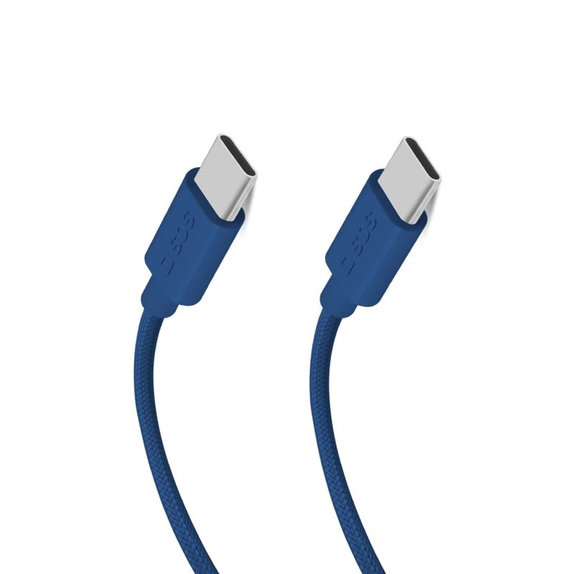 SBS - Καλώδιο USB-C/USB-C, 60W, PD, 1.5m, μπλε