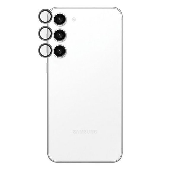 Προστατευτικό Φακού Κάμερας Hoops για Samsung S23 FE, Μαύρο, Black, PanzerGlass
